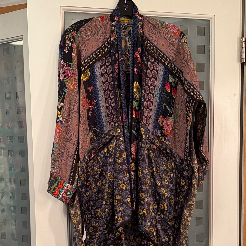 Johnny Was Multicolor Embroidered Jacket xs. Reversible!!